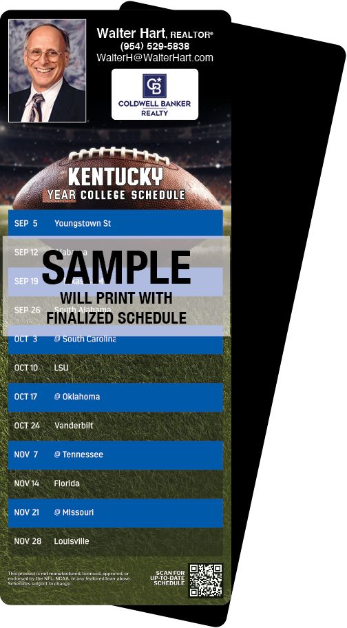 Football Schedules | ReaMark Real Estate Magnets